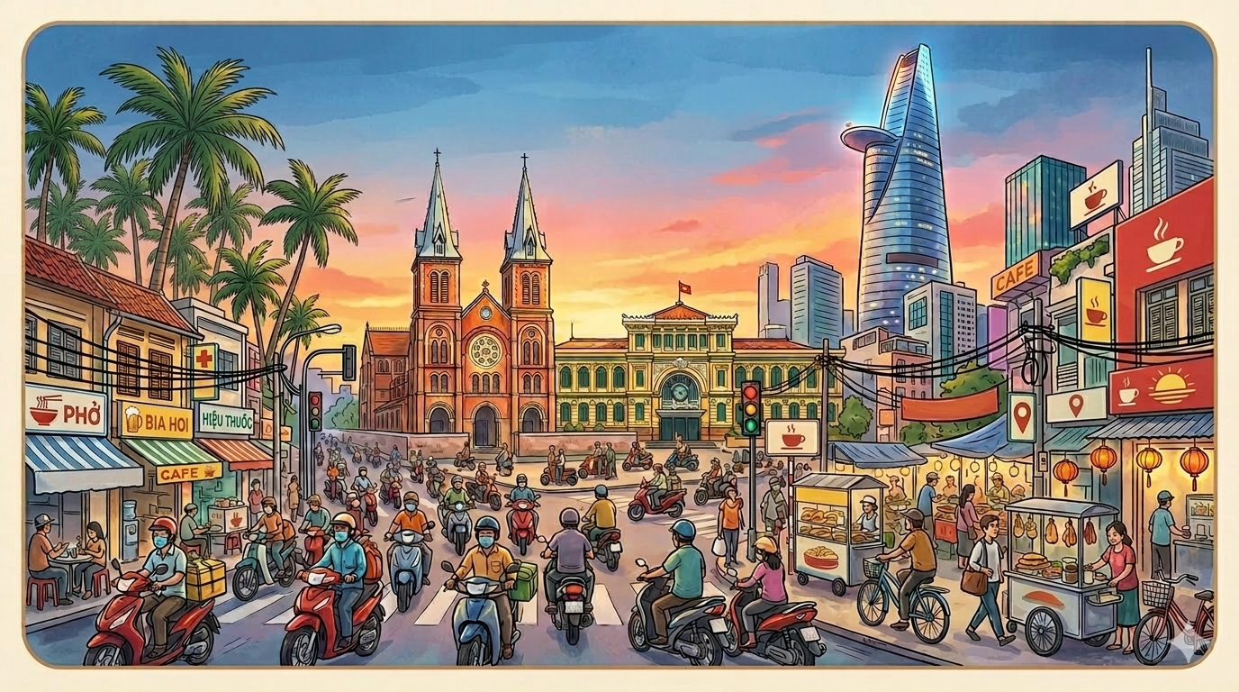 Saigon city banner